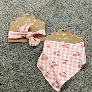 Angel dear bandana bib and headband set
